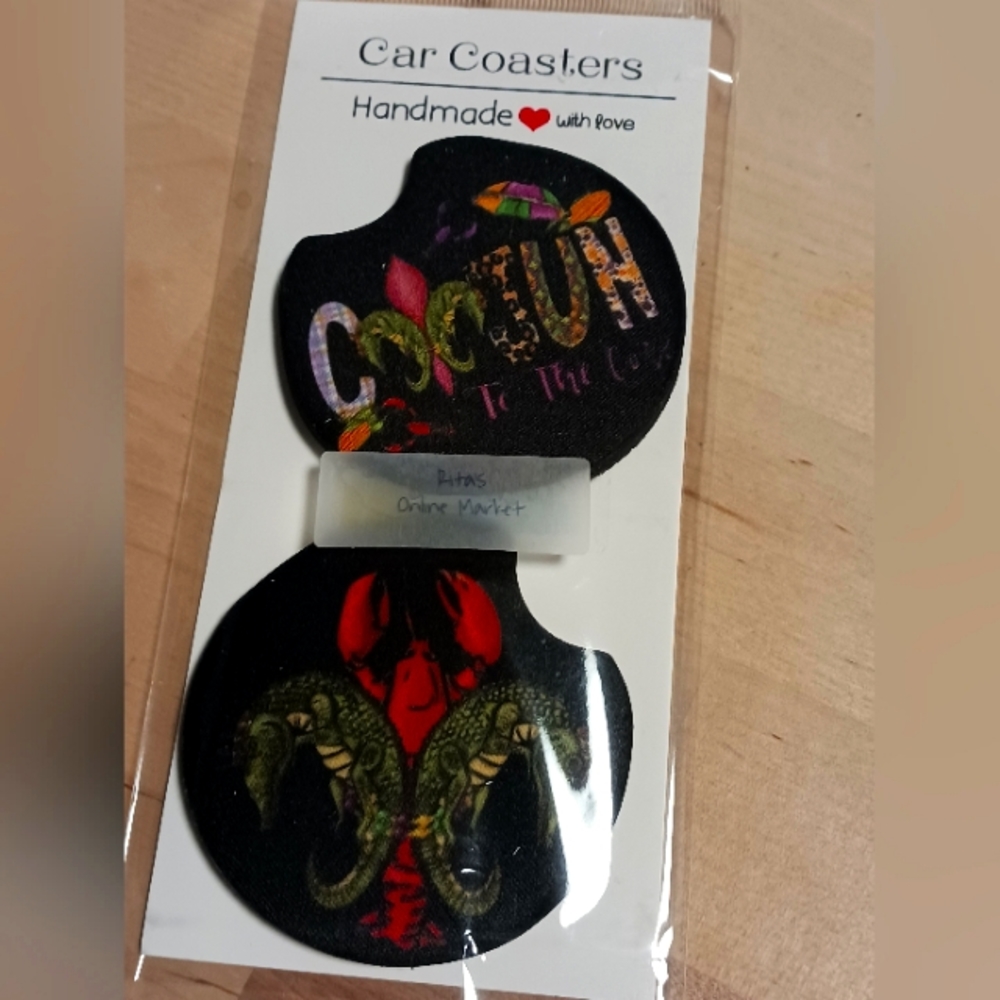 Mardi Gras car coasters